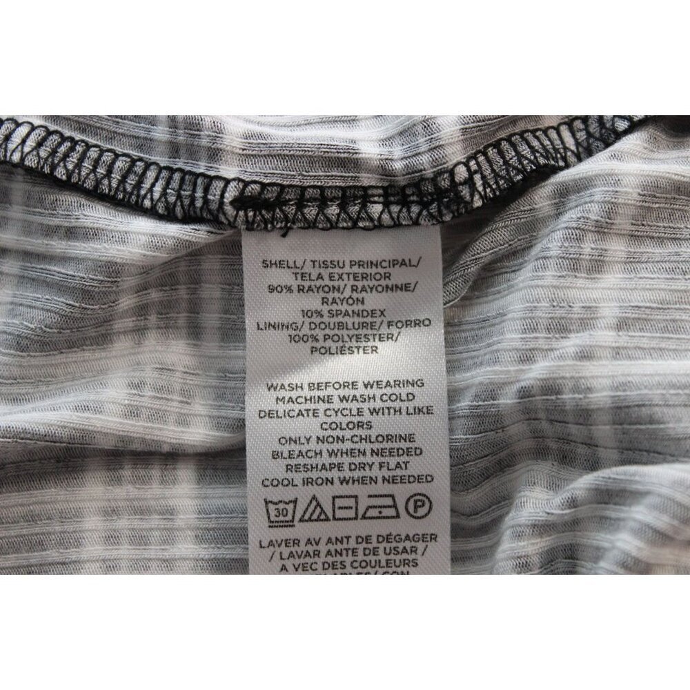 NWT LOFT Dress Size XL Gingham Puff Sleeve Faux Wrap Style Preppy Plaid Classic - Picture 13 of 13